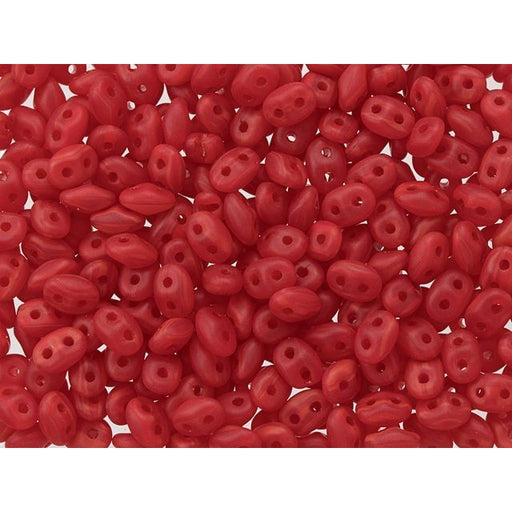 Matubo SuperDuo 2 x 5mm Matte Cherry 2-Hole Seed Bead 2.5-Inch Tube