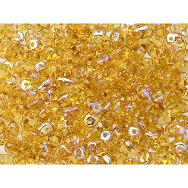 Matubo SuperDuo 2 x 5mm Topaz AB 2-Hole Seed Bead 2.5-Inch Tube