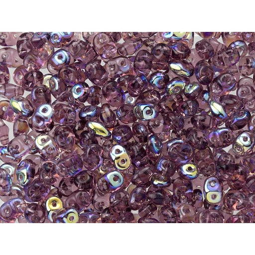 Matubo SuperDuo 2 x 5mm Amethyst AB 2-Hole Seed Bead 2.5-Inch Tube