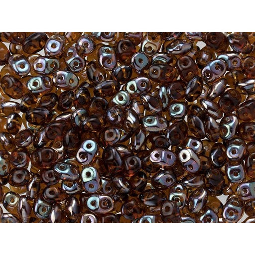 Matubo SuperDuo 2 x 5mm Smoky Topaz Celsian 2-Hole Seed Bead 2.5-Inch Tube