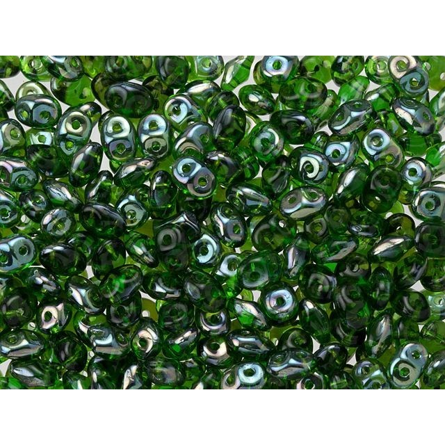 Matubo SuperDuo 2 x 5mm Chrysolite Celsian 2-Hole Seed Bead 2.5-Inch Tube