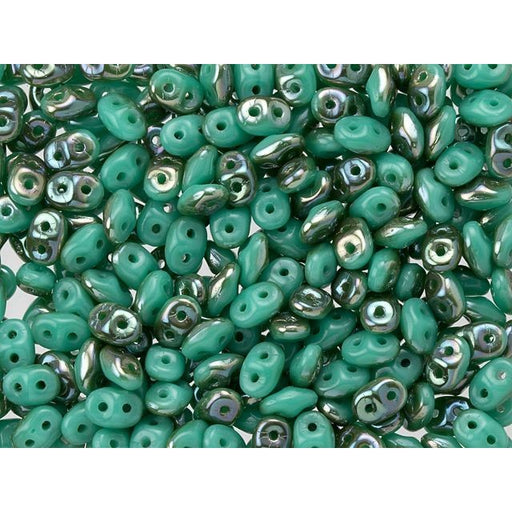 Matubo SuperDuo 2 x 5mm Turquoise Celsian 2-Hole Seed Bead 2.5-Inch Tube