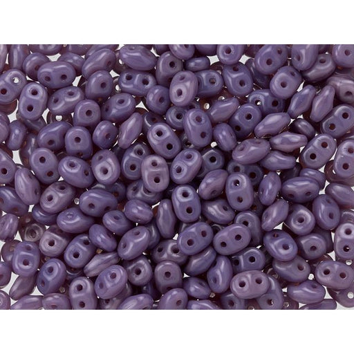 Matubo SuperDuo 2 x 5mm Milky Amethyst 2-Hole Seed Bead 2.5-Inch Tube