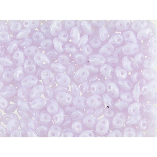 Matubo SuperDuo 2 x 5mm Milky Lavender 2-Hole Seed Bead 2.5-Inch Tube