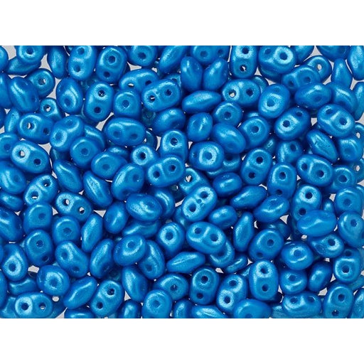 Matubo SuperDuo 2 x 5mm Blue Pearl Shine 2-Hole Seed Bead 2.5-Inch Tube