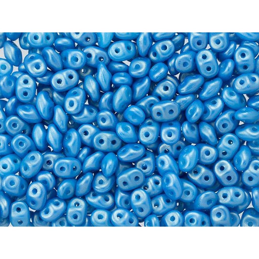 Matubo SuperDuo 2 x 5mm Blue Gold Shine 2-Hole Seed Bead 2.5-Inch Tube