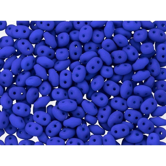 Matubo SuperDuo 2 x 5mm Neon Blue 2-Hole Seed Bead 2.5-Inch Tube