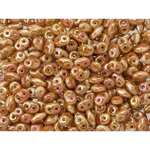 Matubo SuperDuo 2 x 5mm White Apricot 2-Hole Seed Bead 2.5-Inch Tube