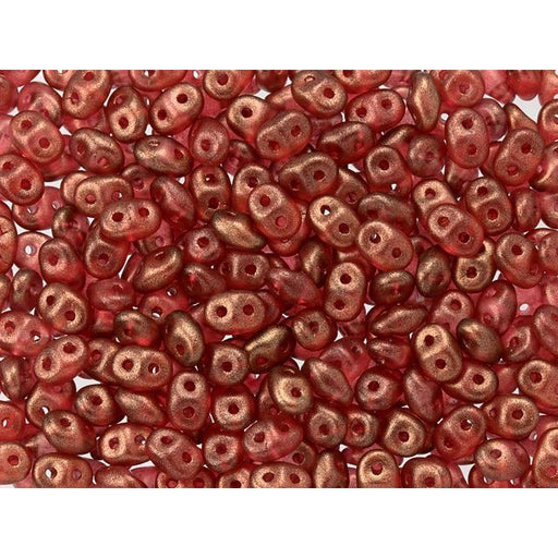 Matubo SuperDuo 2 x 5mm Cardinal Halo 2-Hole Seed Bead 2.5-Inch Tube