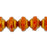 Czech Glass Beads, Saturn 10x8mm, Orange Opaline Mix with Bronze Finish, by Raven's Journey (1 Strand)