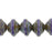 Czech Glass Beads, Saturn 10x8mm, Purple Opaline with Picasso Finish, by Raven's Journey (1 Strand)