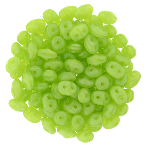 Matubo SuperDuo 2 x 5mm Milky Dk Peridot 2-Hole Seed Bead 2.5-Inch Tube