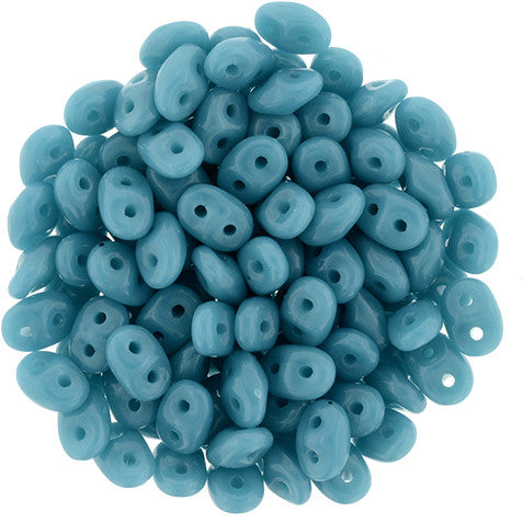 Matubo SuperDuo 2 x 5mm Sleeping Beauty Turquoise 2-Hole Seed Bead 2.5-Inch Tube