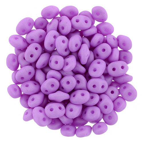 Matubo SuperDuo 2 x 5mm Saturated Neon Violet 2-Hole Seed Bead 2.5-Inch Tube