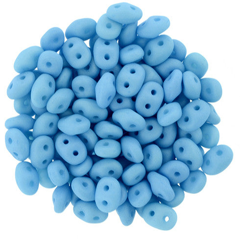 Matubo SuperDuo 2 x 5mm Saturated Neon Baby Blue 2-Hole Seed Bead 2.5-Inch Tube