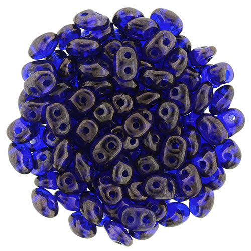 Matubo SuperDuo 2 x 5mm Cobalt - Vega 2-Hole Seed Bead 2.5-Inch Tube