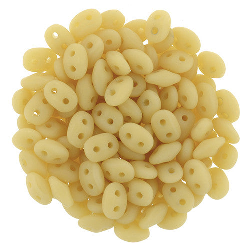 Matubo SuperDuo 2 x 5mm Matte - Opaque Beige 2-Hole Seed Bead 2.5-Inch Tube