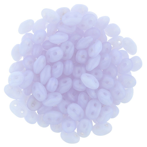 Matubo SuperDuo 2 x 5mm Matte - Milky Lavender 2-Hole Seed Bead 2.5-Inch Tube