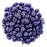 Matubo SuperDuo 2 x 5mm Nebula - Opaque Blue 2-Hole Seed Bead 2.5-Inch Tube