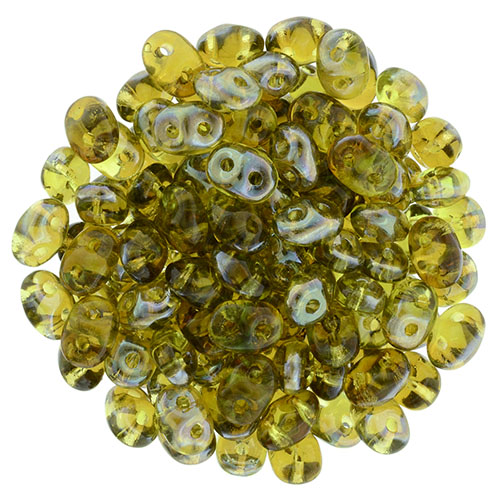 Matubo SuperDuo 2 x 5mm Olivine - Celsian 2-Hole Seed Bead 2.5-Inch Tube