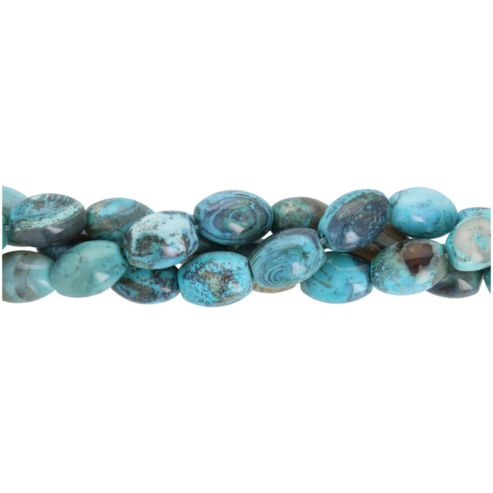 Gemstone Beads, Turquoise Terra Agate, 8x12mm Barrel, 1 Strand