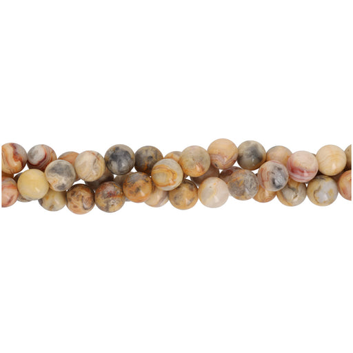 Gemstone Beads, Crazy Lace Agate, 8mm Round, 1 Strand