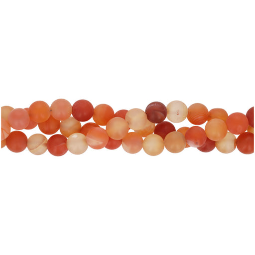 Gemstone Beads, Matte Agate, 8mm Round , 1 Strand