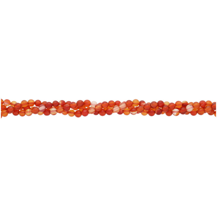 Gemstone Beads, Natural Agate, 3mm Round , 1 Strand