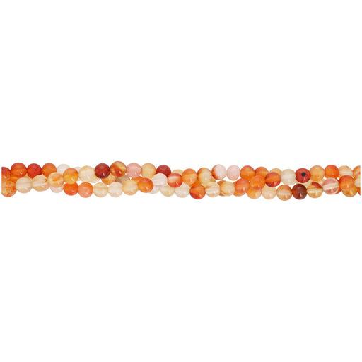 Gemstone Beads, Natural Agate, 4mm Round , 1 Strand