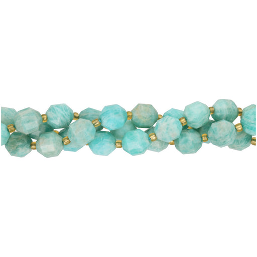 Gemstone Beads, Amazonite, 10mm Faceted Round, 1 Strand