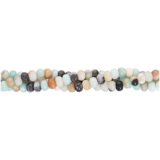 Gemstone Beads, Rainbow Amazonite, 6mm Rondelle, 1 Strand