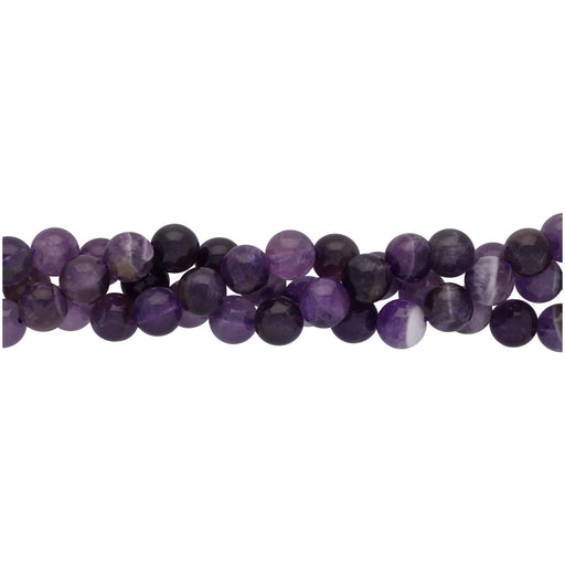 Gemstone Beads, Cape Amethyst, 8mm Round , 1 Strand