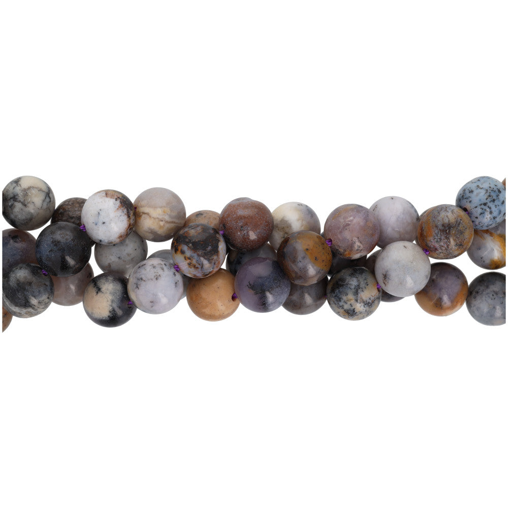 Gemstone Beads, Sage Amethyst, 10mm Round , 1 Strand