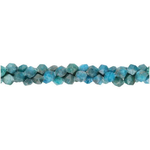 Gemstone Beads, Mixed Apatite, 8mm Star Cut Round, 1 Strand