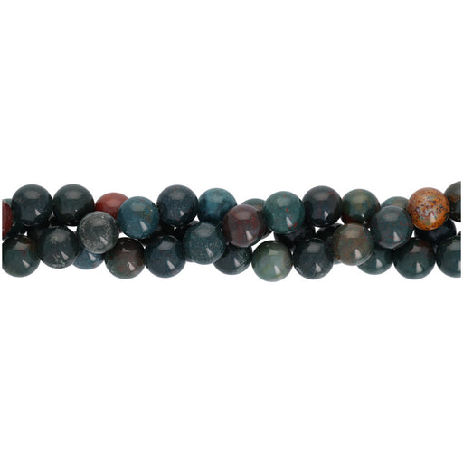 Gemstone Beads, Bloodstone, 8mm Round, 1 Strand