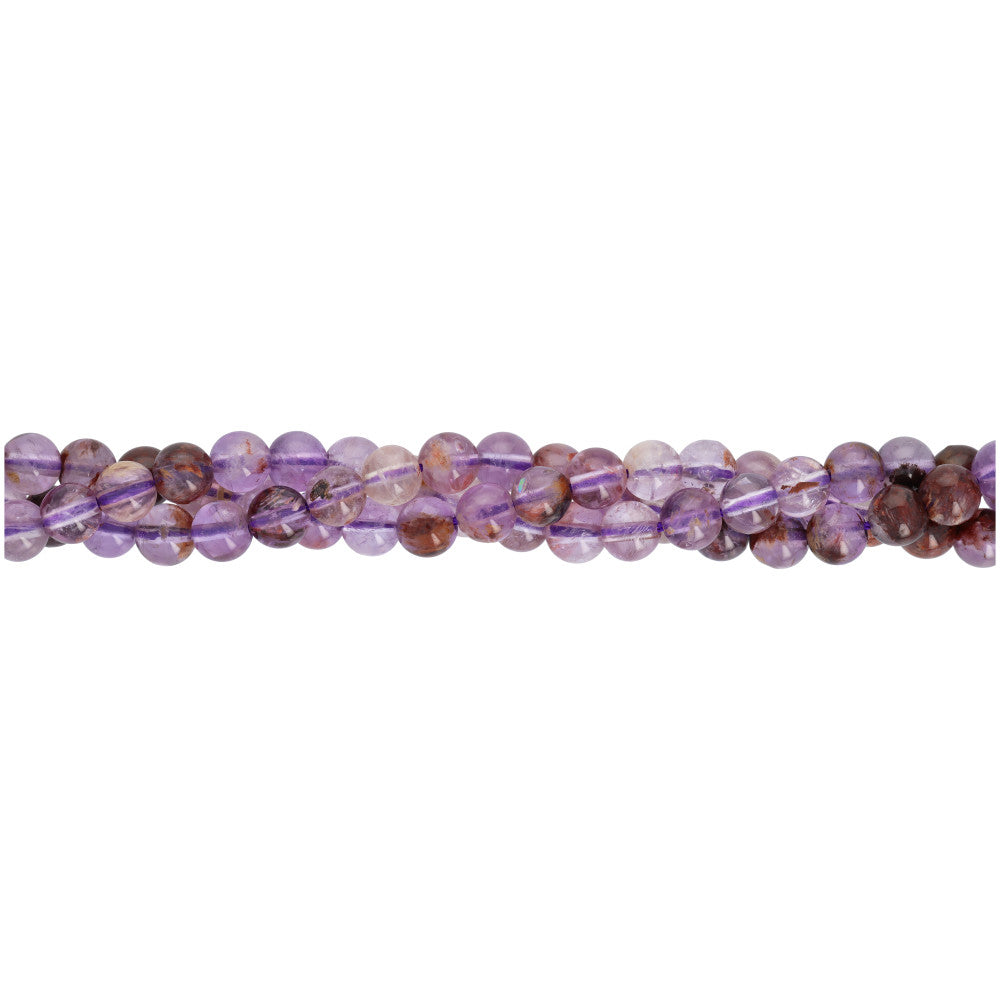 Gemstone Beads, Cacoxenite, 6mm Round, 1 Strand