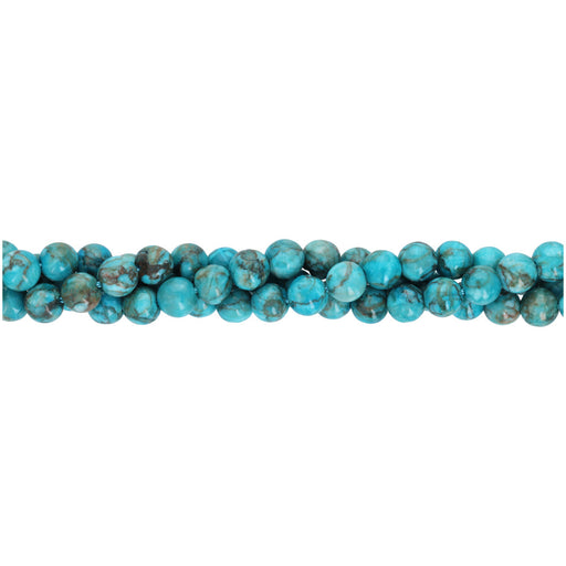 Gemstone Beads, Crazy Lace Calcite, 6mm Round, 1 Strand