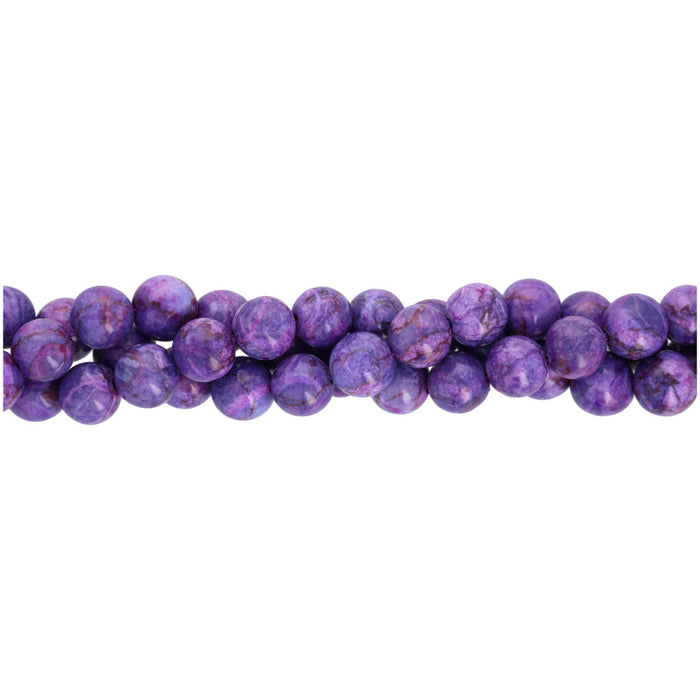 Gemstone Beads, Crazy Lace Calcite, 8mm Round, 1 Strand