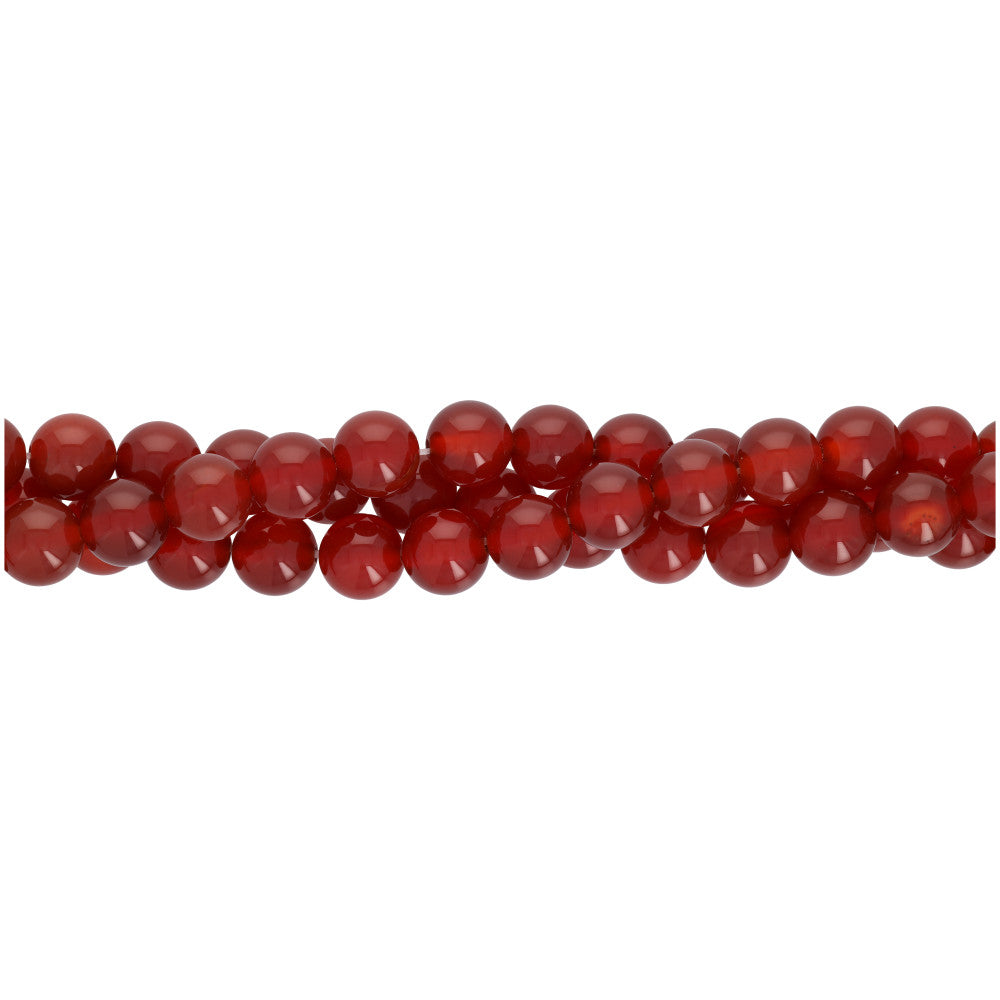 Gemstone Beads, Carnelian, 8mm Round, 1 Strand