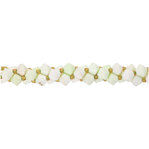 Gemstone Beads, Australian Lemon Chrysoprase, 8mm Faceted Bicone, 1 Strand