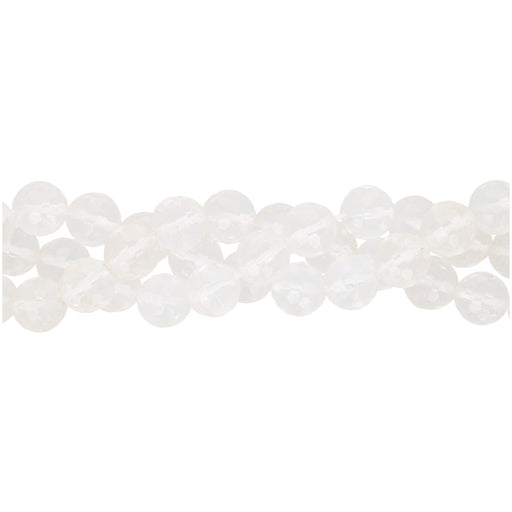 Gemstone Beads, Crystal Quartz, 10mm Faceted Round, 1 Strand