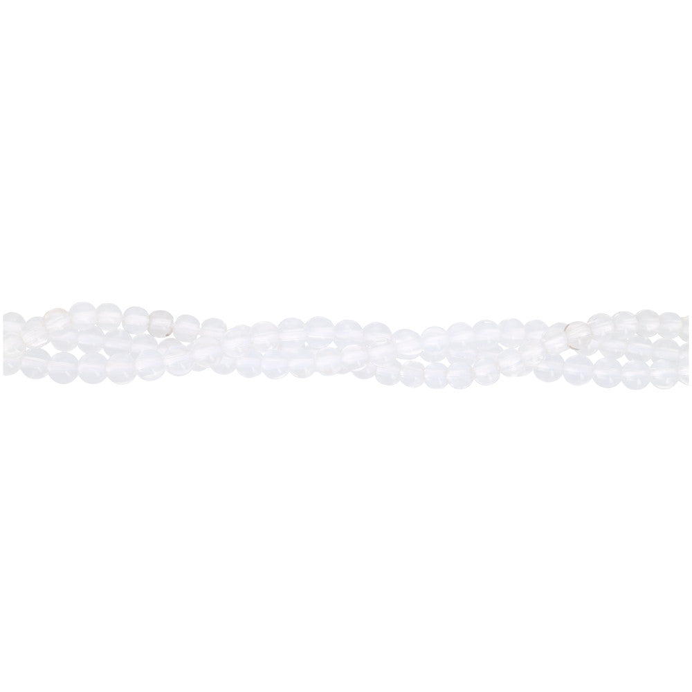 Gemstone Beads, Crystal Quartz, 4mm Round, 1 Strand