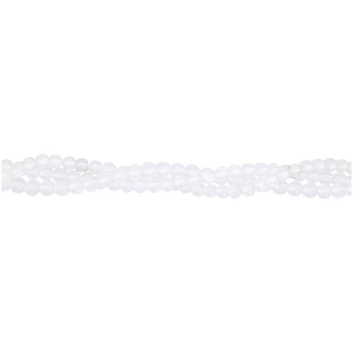 Gemstone Beads, Crystal Quartz, 4mm Round, 1 Strand