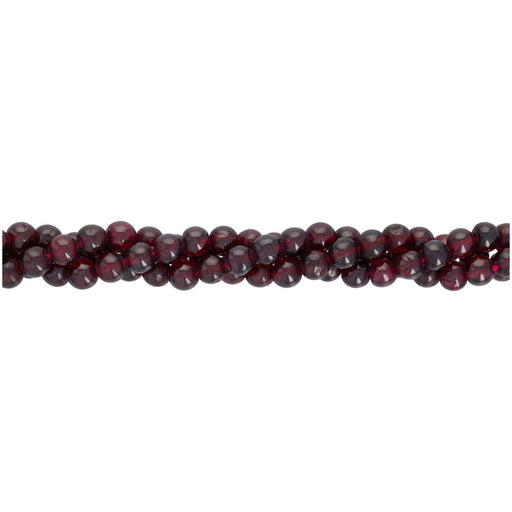 Gemstone Beads, Garnet, 6mm Round, 1 Strand