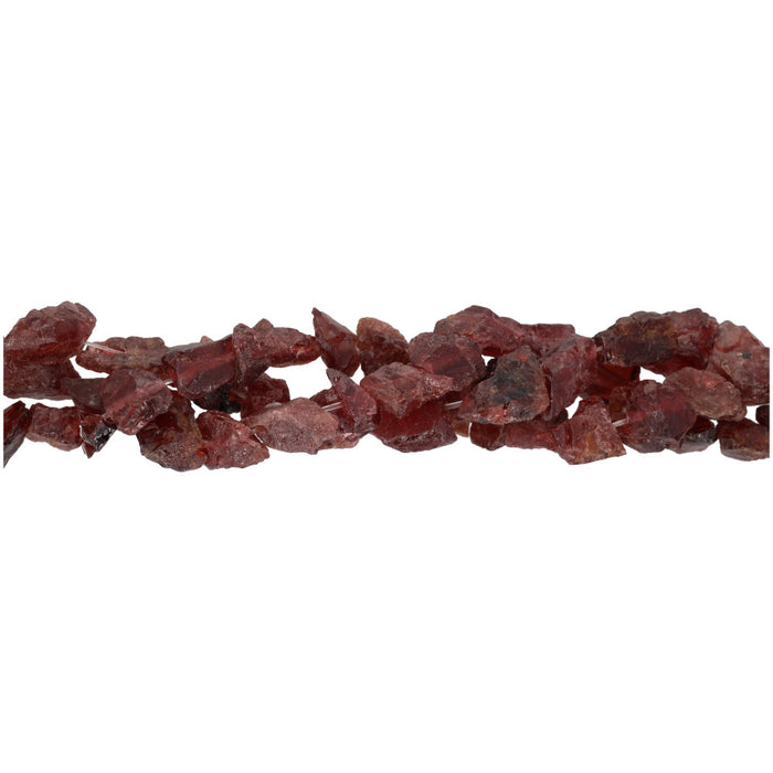 Gemstone Beads, Garnet, 8-12mm Rough Nugget, 1 Strand