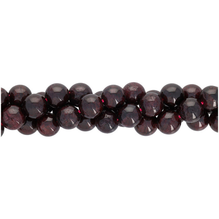 Gemstone Beads, Garnet, 10mm Round, 1 Strand