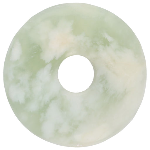 Gemstone Beads, Green Jade, 25mm Donut, 1 Piece