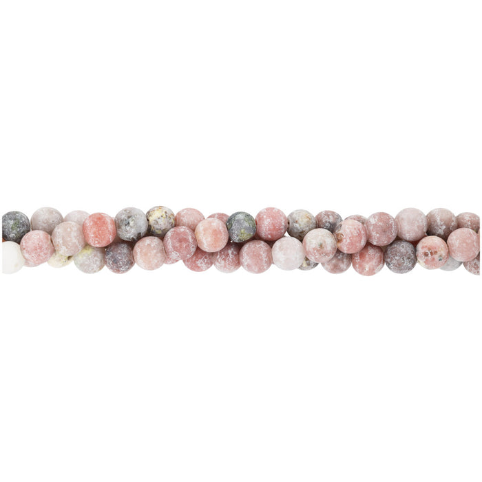 Gemstone Beads, Matte Chili Jasper, 6mm Round, 1 Strand