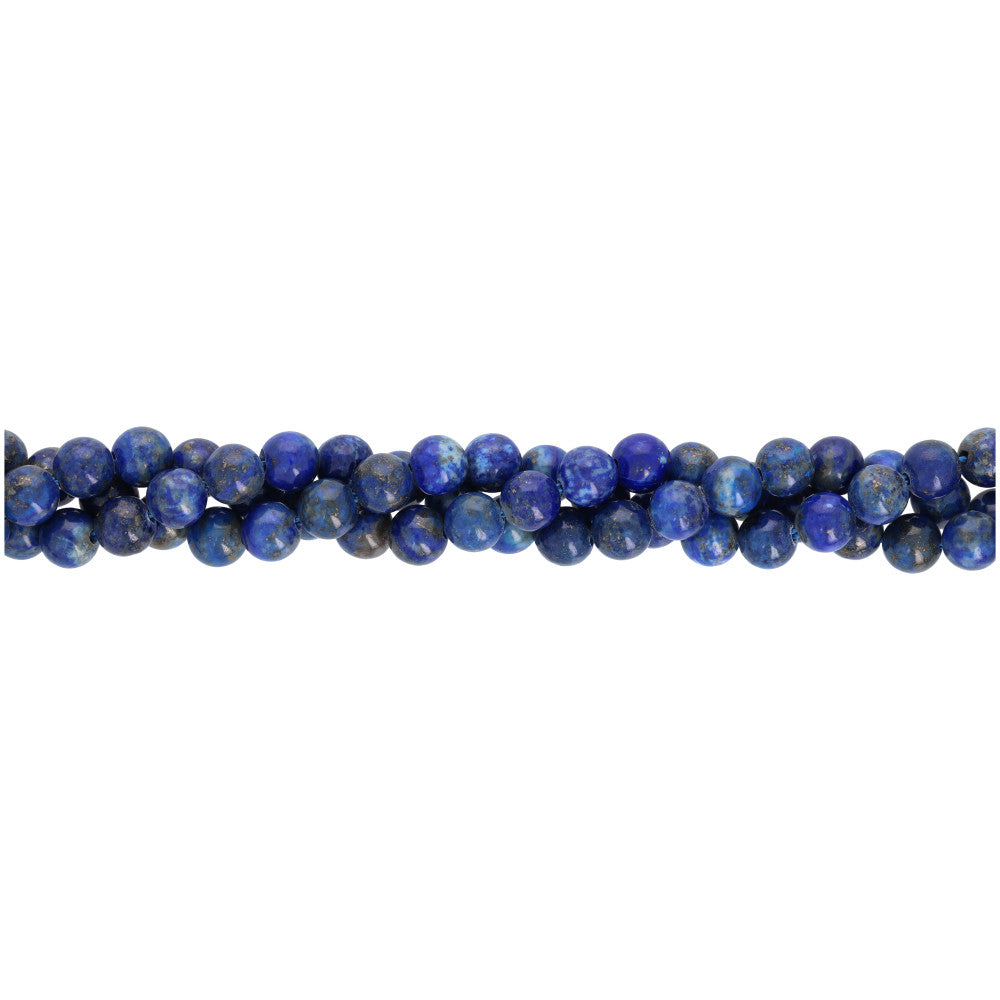 Gemstone Beads, Lapis Lazuli, 6mm Round, 1 Strand