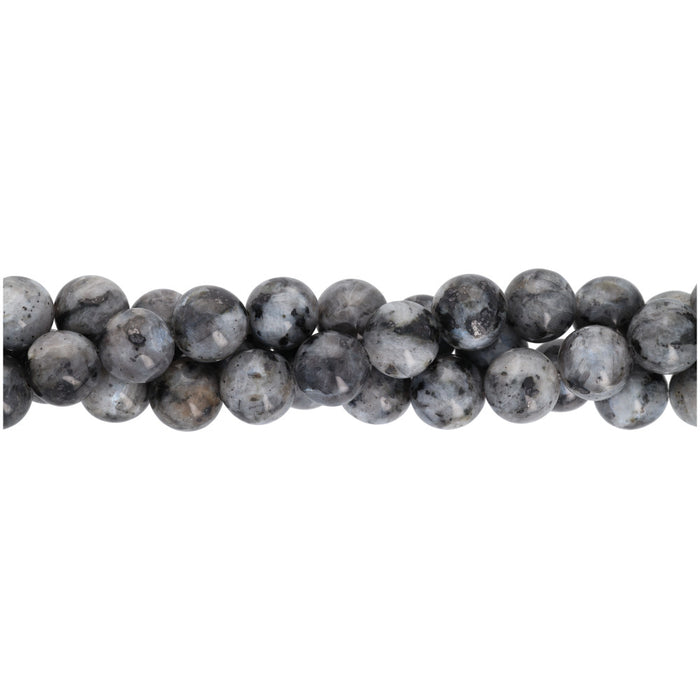 Gemstone Beads, Larvikite, 10mm Round, 1 Strand